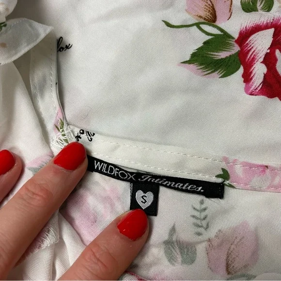 Wildfox Intimates Rose Floral romper pajama cottagecore - Picture 5 of 5